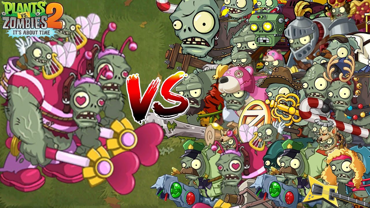 PvZ 2 Tournament Gargantuar- Couple Vallentine Gargantuars Vs 32 Couple Gargantuar Zombie Teams?