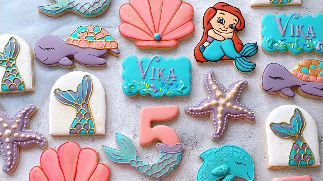 Mermaid Sugar Cookies Decorated