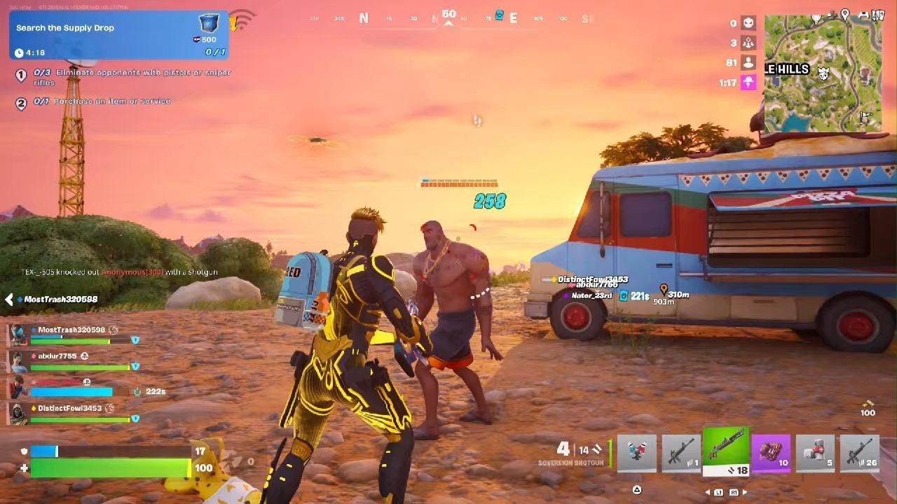 Killed a boss solo, won with teammates in the end! Fortnite Southpark BR