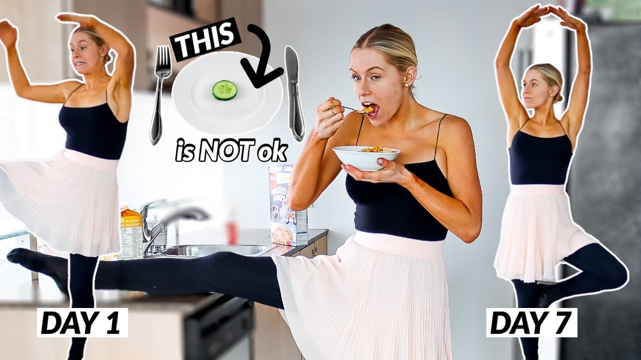 I Ate & Exercised like a BALLERINA AT HOME | Toxic Diet Culture for Female Athlete's