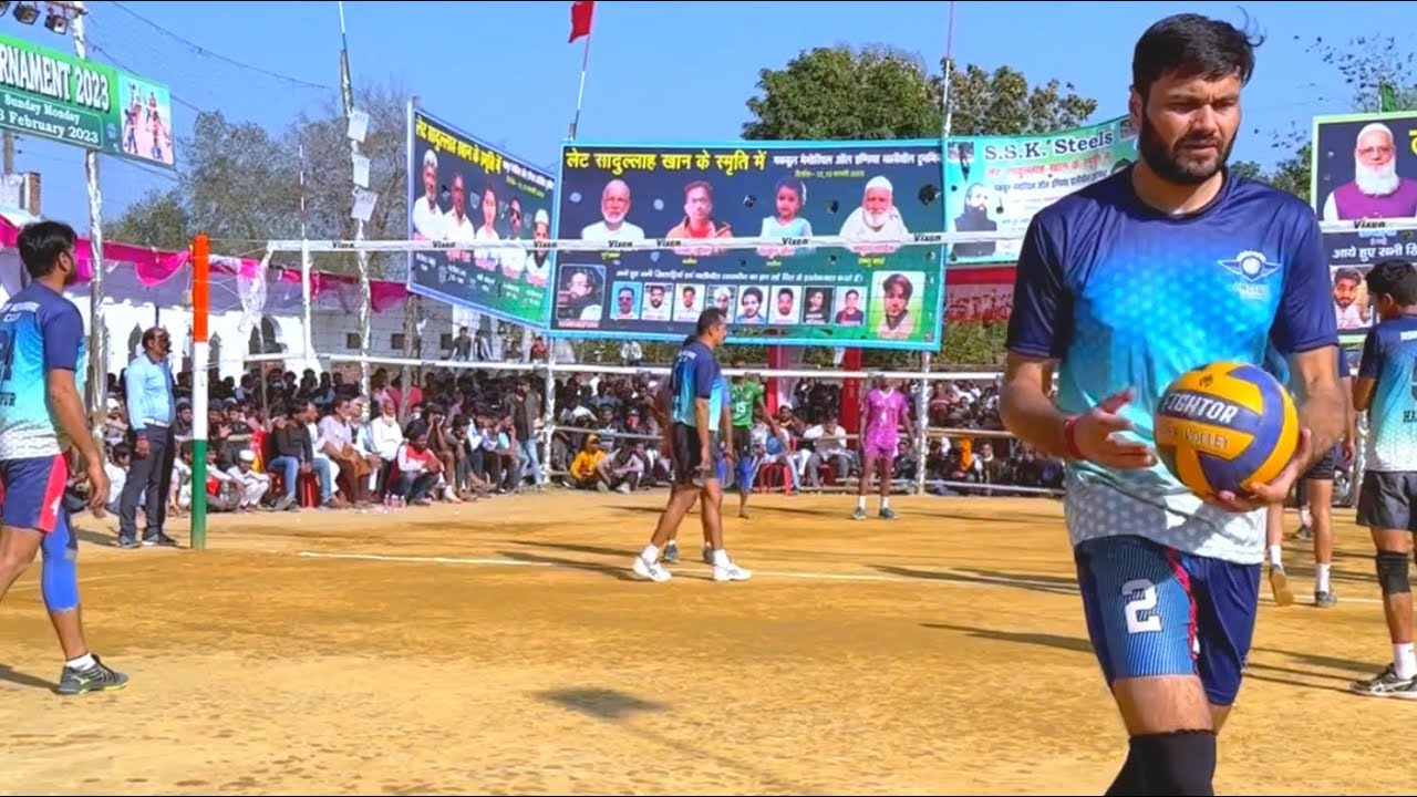 || DLW Varanasi VS Kerla👉Final Set.✅Rajat Chaudhary✌️|| Fatehpur Talnarja Volleyball