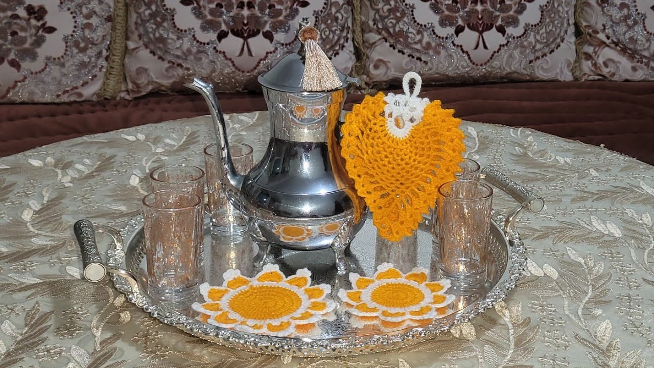 جديد مساكة البراد على شكل الأناناس بالكروشي