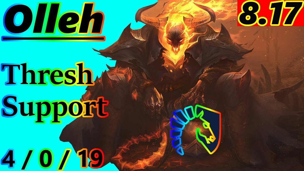 Olleh as Thresh Support - S8 Patch 8.17 - NA Challenger - Full Gameplay