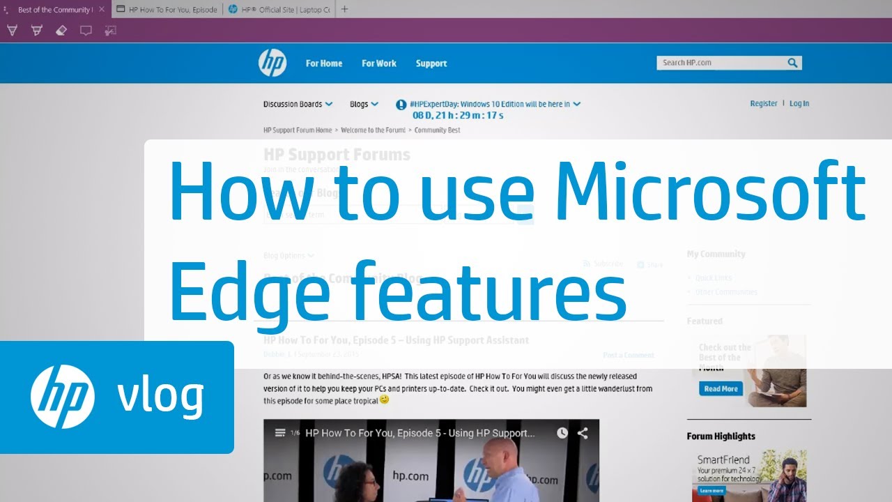 How to Use Microsoft Edge Features: HP How To For You | HP Computers | HP