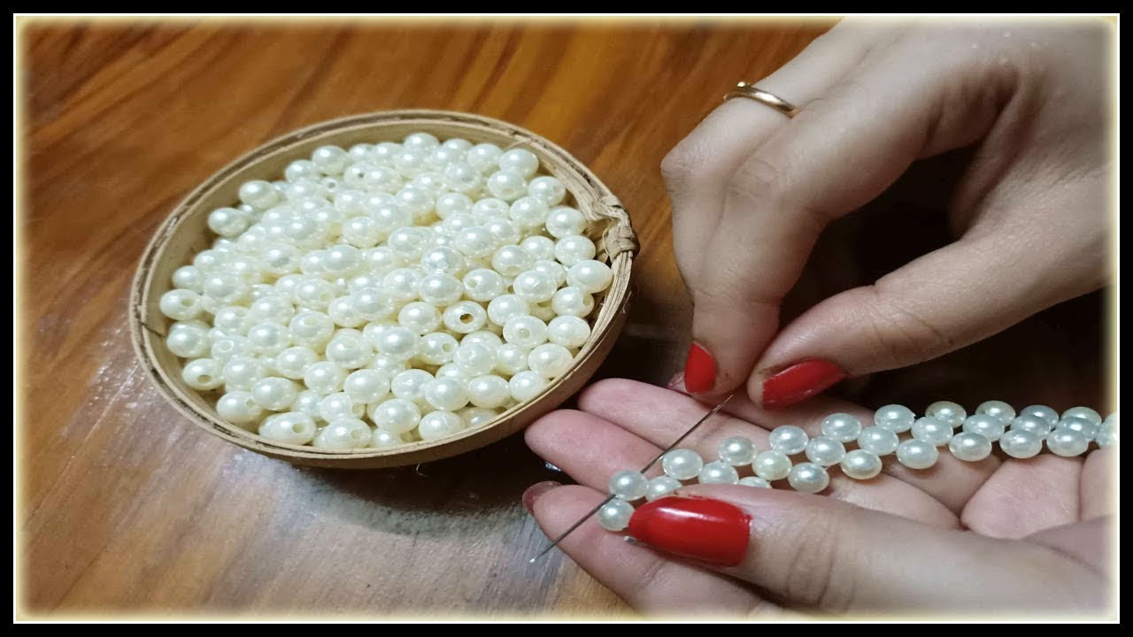 How to Make Pearl Beaded Necklace || Diy || Jewellery Making At Home | Diyartiepie #jewellery
