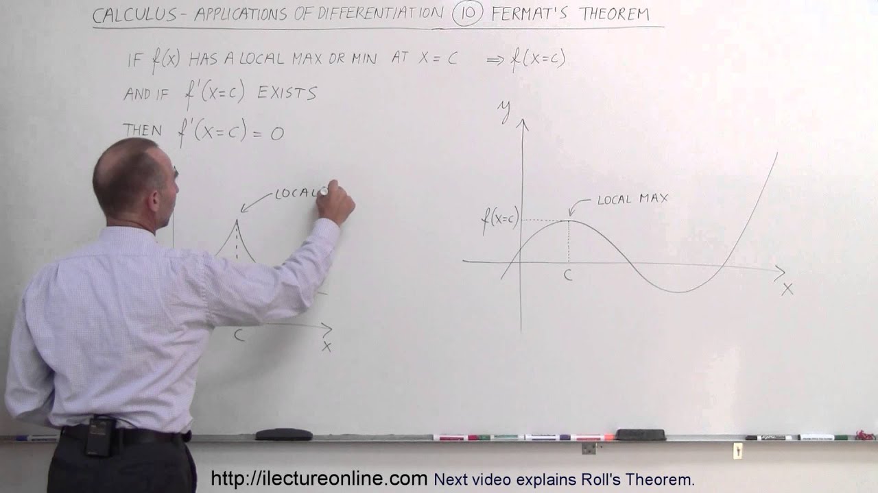 Calculus - Application of Differentiation (10 of 60) Fermat's Theorem Explained
