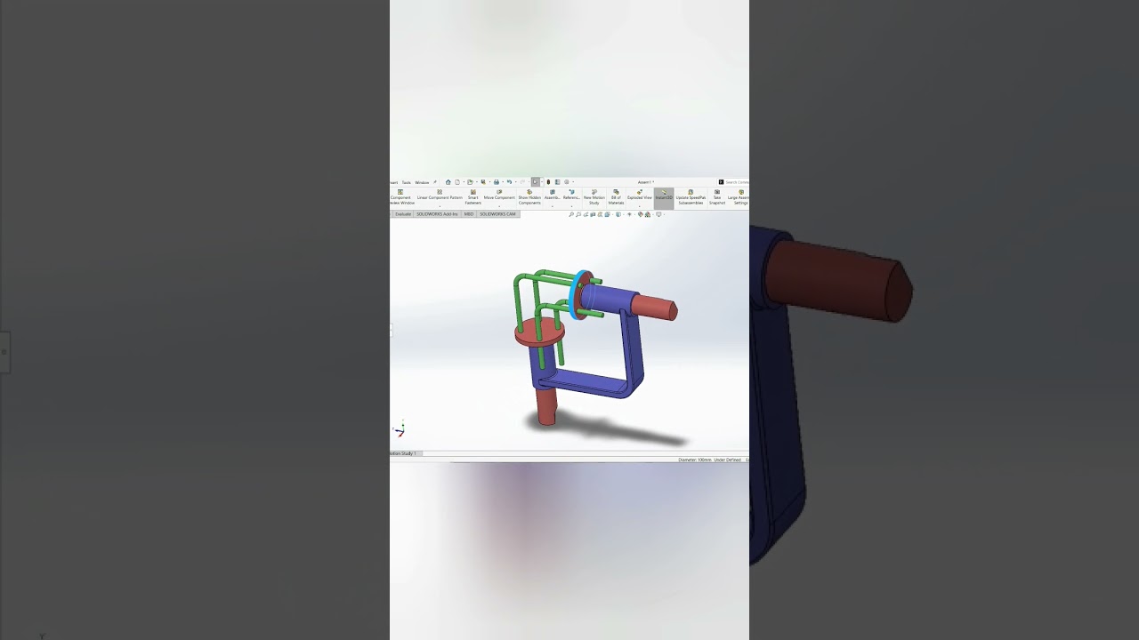 Solidworks Assembly animation #solidworks #animation #mechanism #mechanical #engineeering