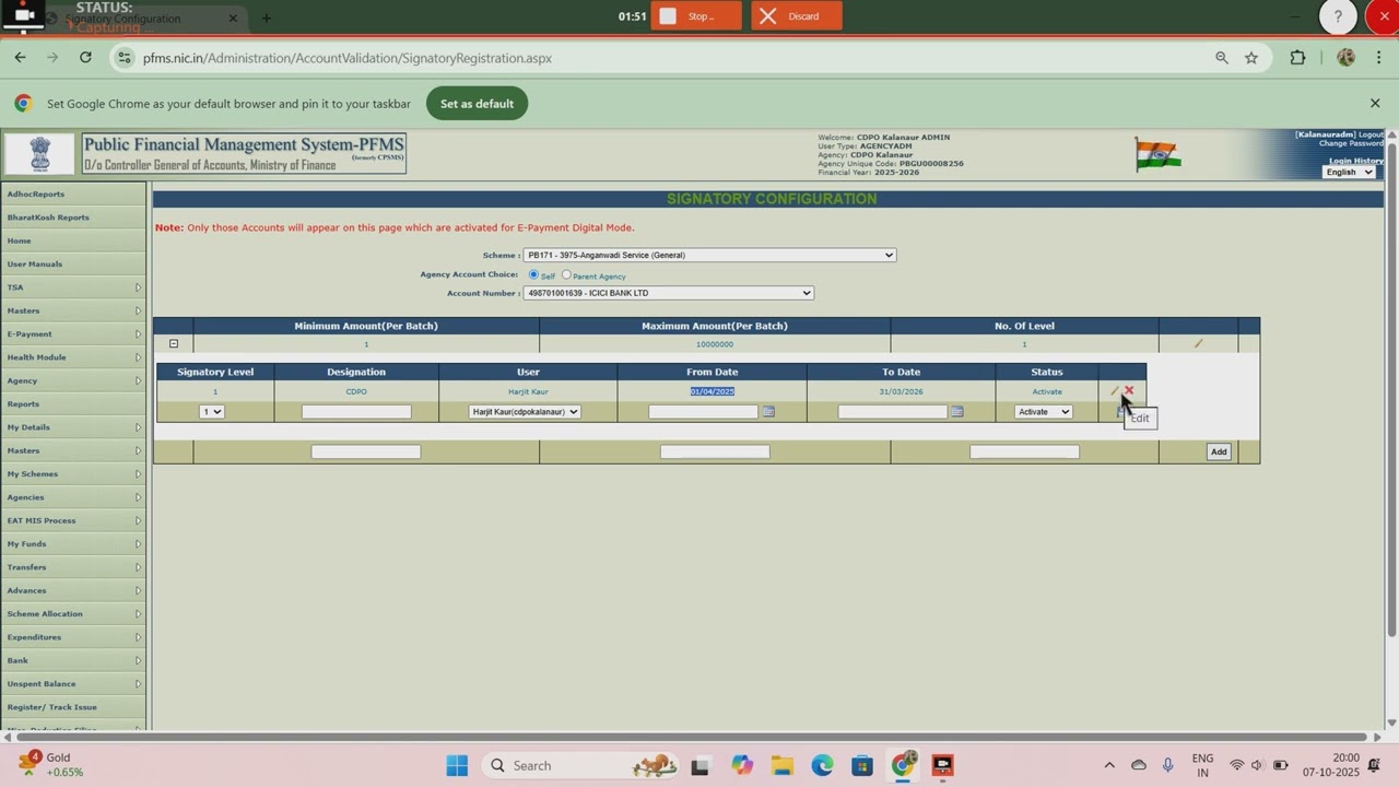 Solution for Failed Payment of DSC signed file in PFMS (PB171)