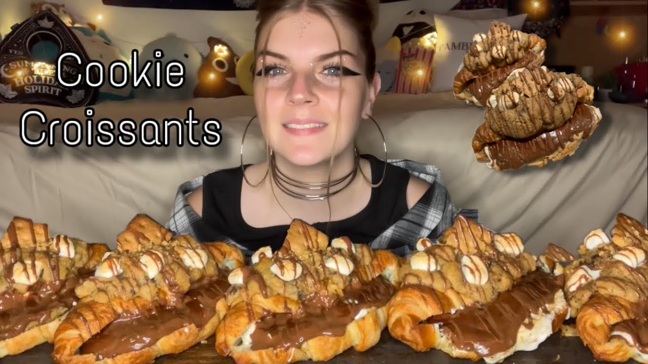 S'MORES COOKIE CROISSANT MUKBANG! (Vegan) (No Talking)
