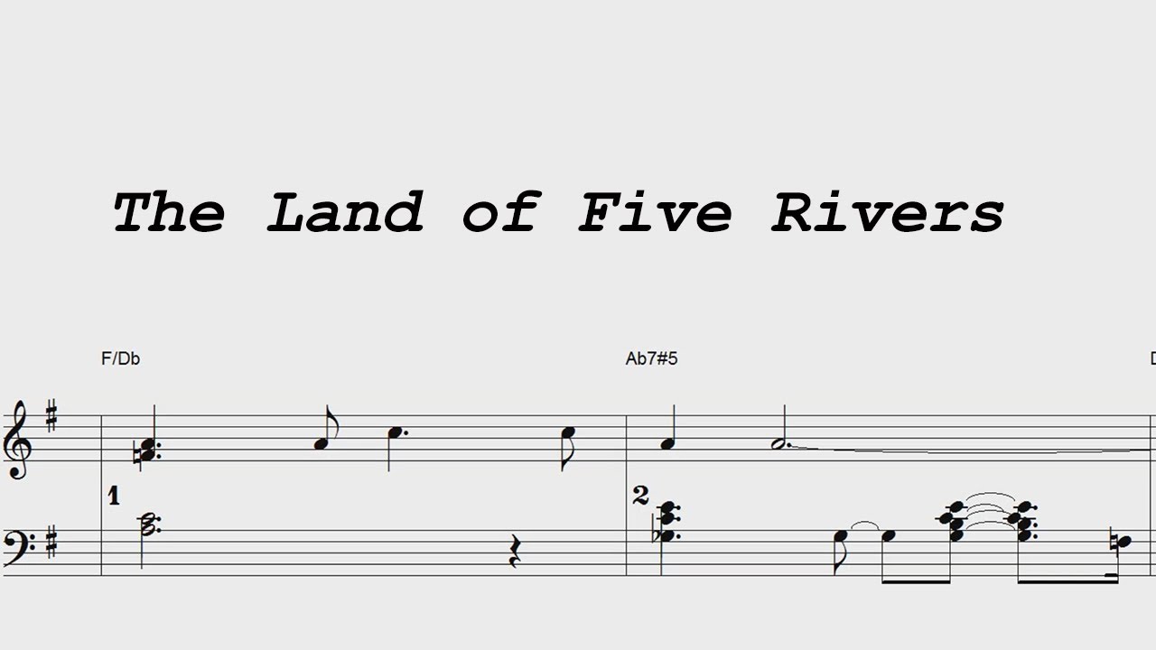 The Land of Five Rivers - ModJazz - Piano sheet music
