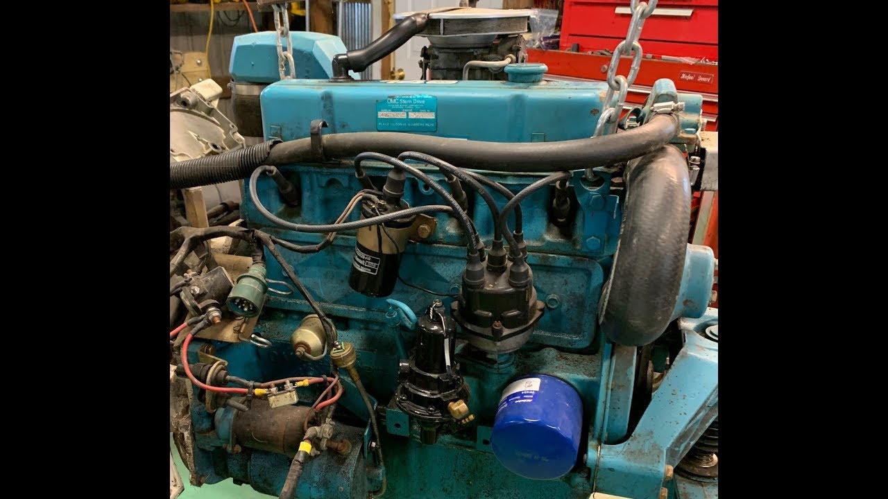 OMC 3.0L Engine Removal and fire up  Watch it run
