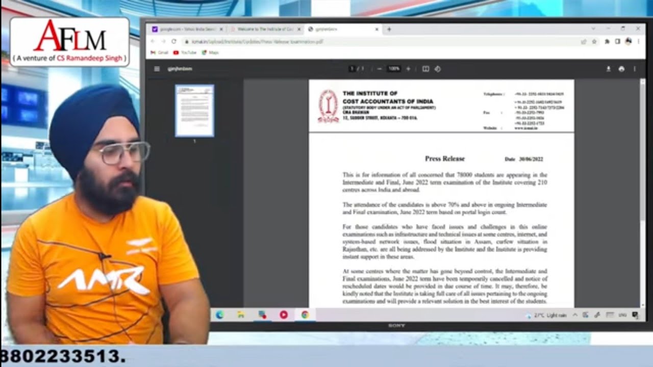 BREAKING NEWS FOR CMA STUDENTS - PRESS RELEASE ISSUED BY ICMAI