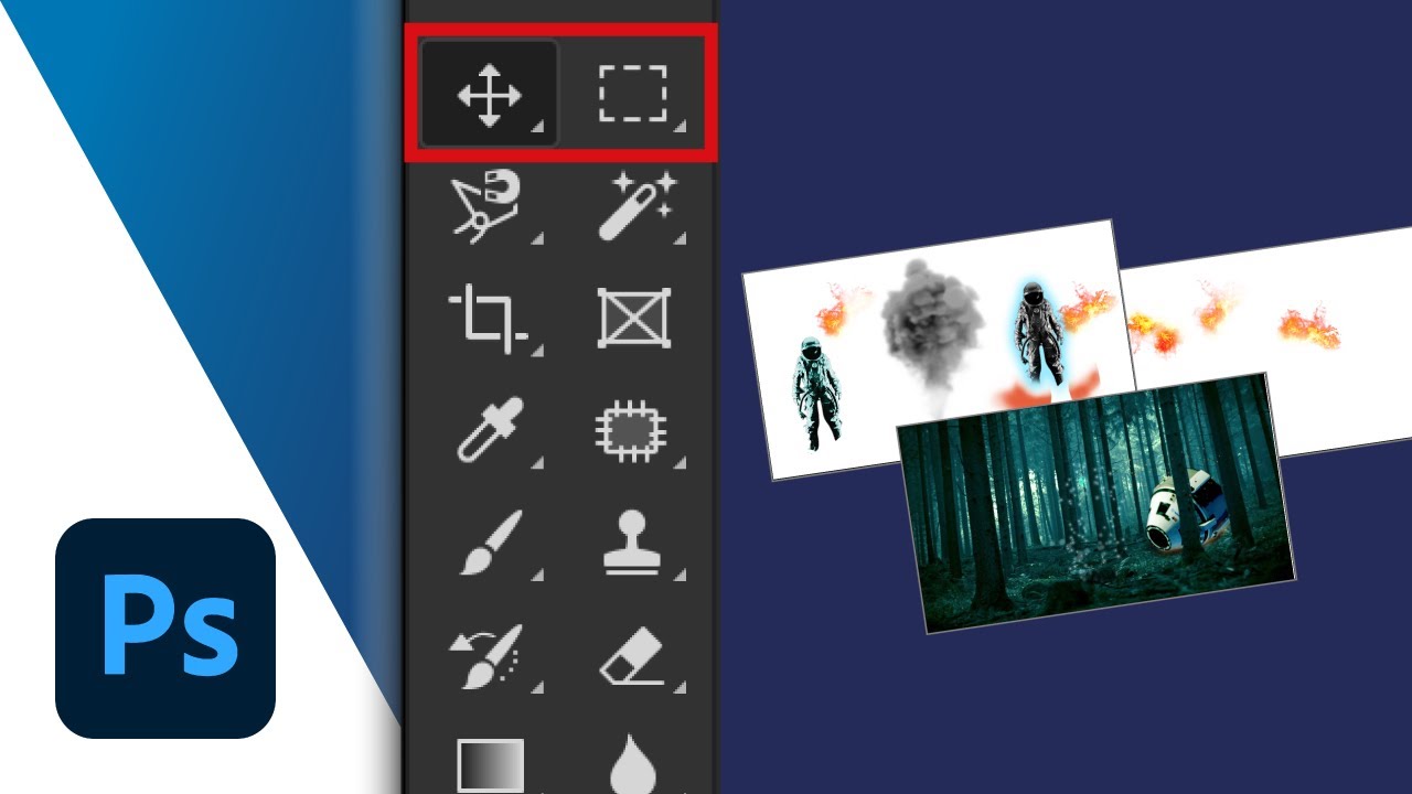 Adobe Photoshop - Strumenti sposta, selezione e tavole disegno