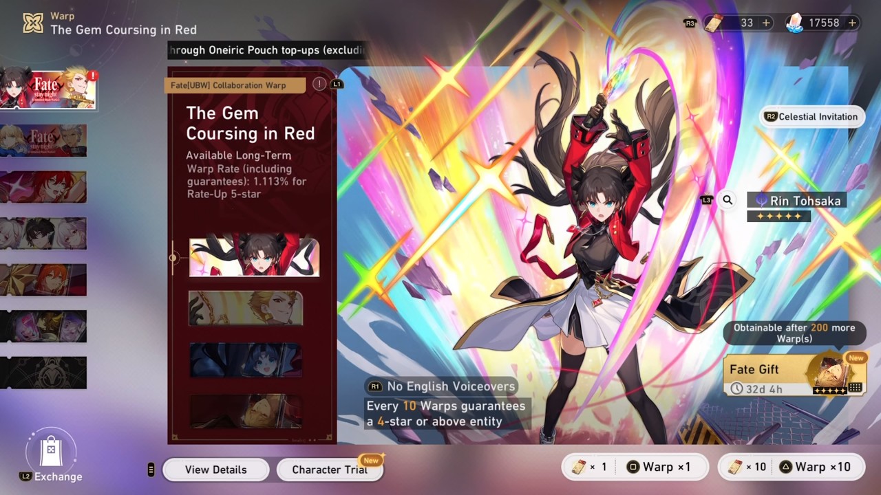 Rin Tohsaka Pulls & Her Light Cone + Sparxie's Outfit | 4.4 Phase 1 || Honkai: Star Rail