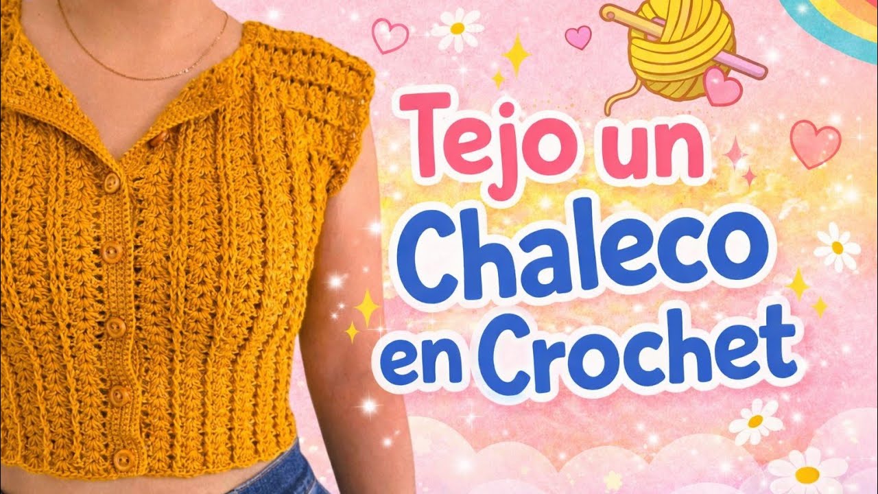 Tutorial de Blusa a crochet fácil y rápido blusa con botones a crochet
