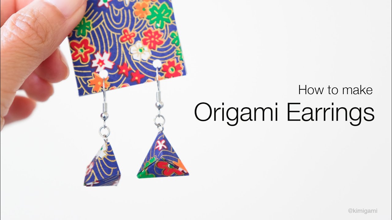 How to make this Easy Origami Earrings using paper strips