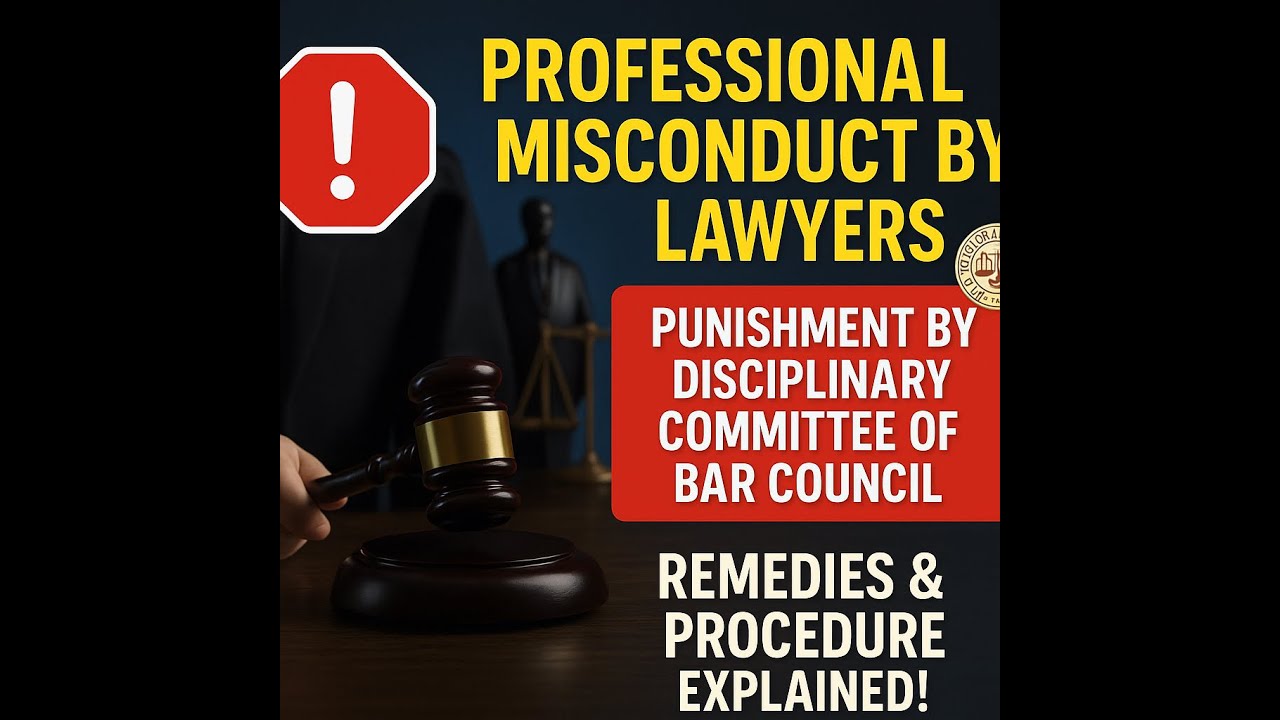 18. Lawyers Professional Misconduct, #punishment #remedies Disciplinary Committee of Bar Council-1