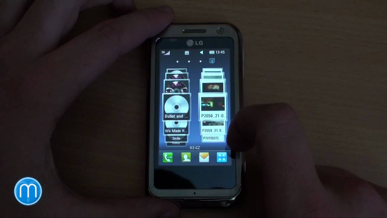 LG KM900 Arena (prohl&iacute;dka menu)