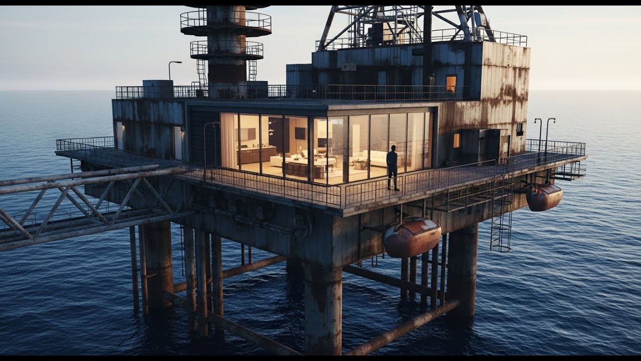 Extreme Build | Living on an Abandoned Oil Rig