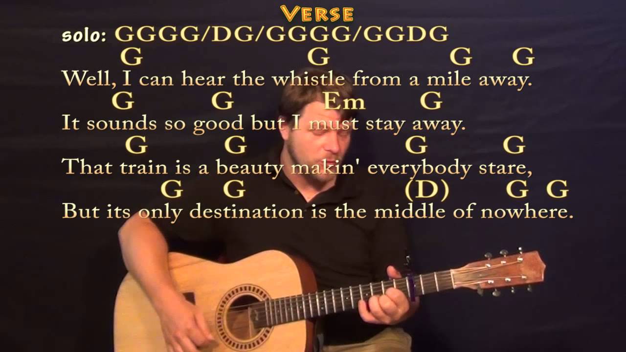 Long Black Train (Josh Turner) Strum Guitar Cover Lesson with Chords / Lyrics