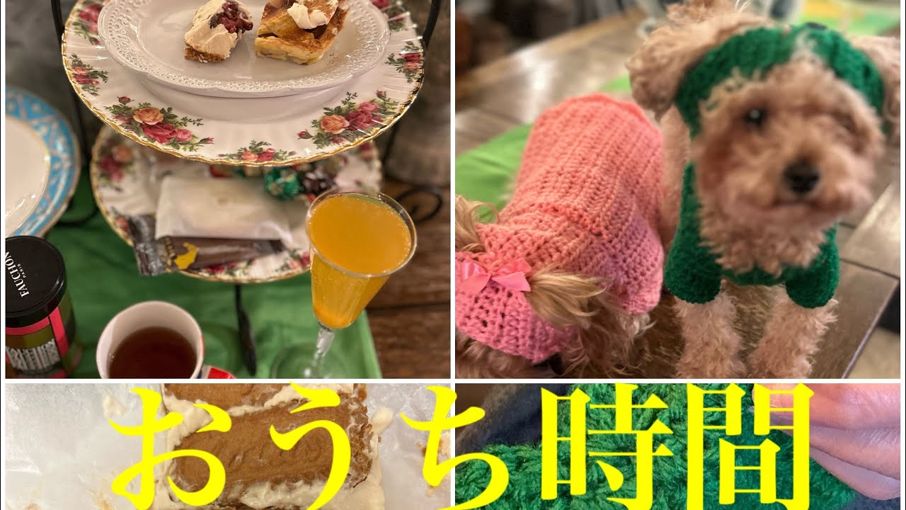 【おうち時間】手作りを楽しむ生活🐩犬服作ったよ☕️お一人様ティータイム