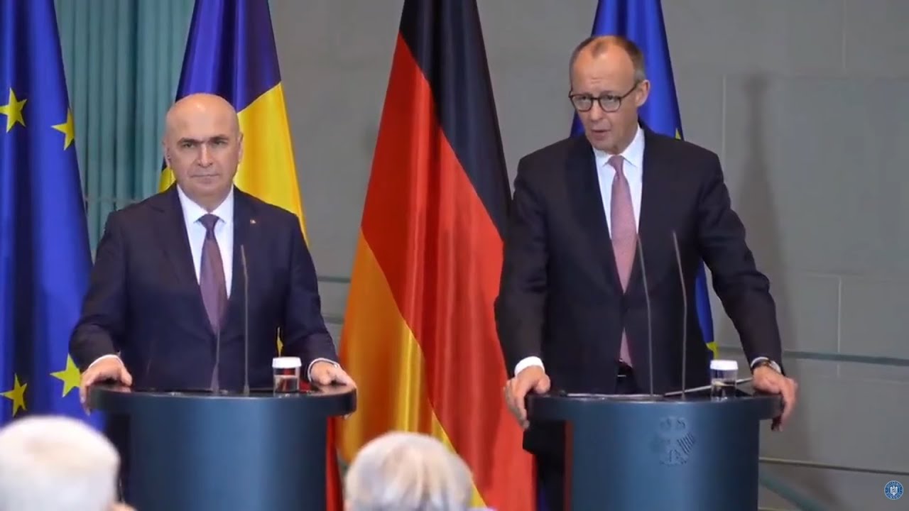 Conferință comună de presă. Întrevedere cu Cancelarul Republicii Federale Germania, Friedrich Merz