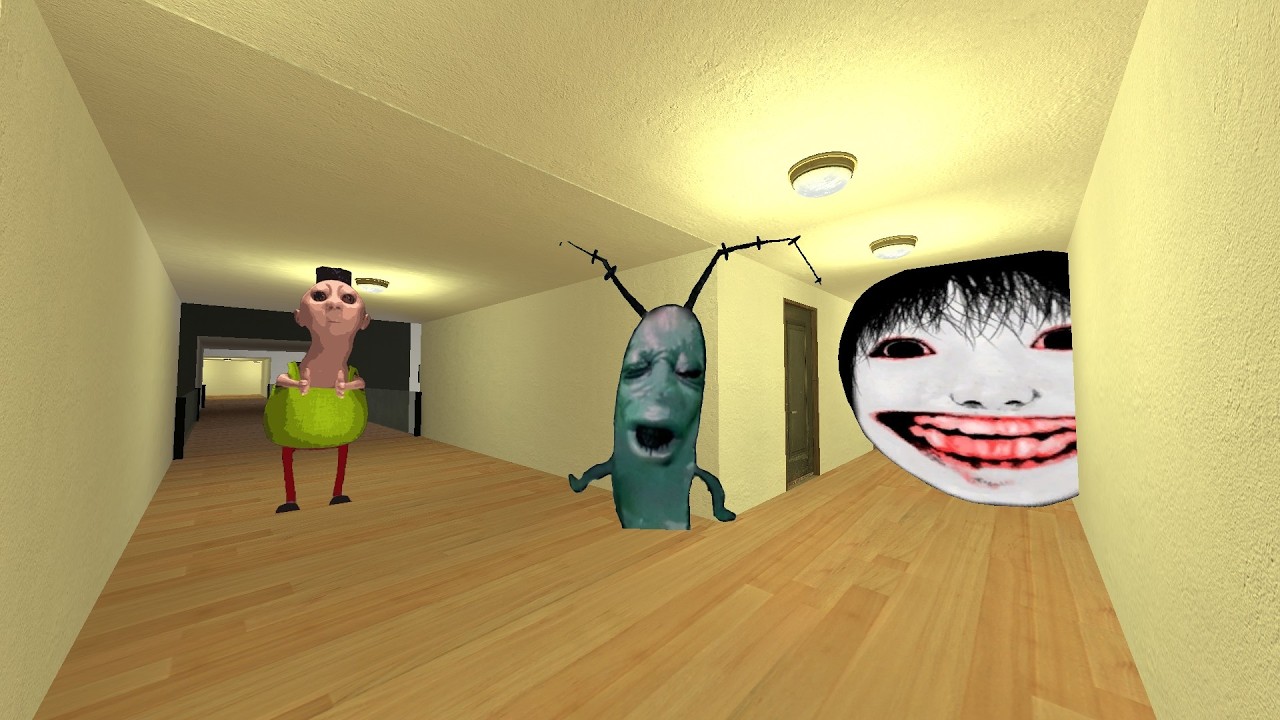 MY NAME IS PLANKTON HAMOOD AND YOSHIE IN LIMINAL HOTEL GMOD #Gmod_Rakib #Nextbots