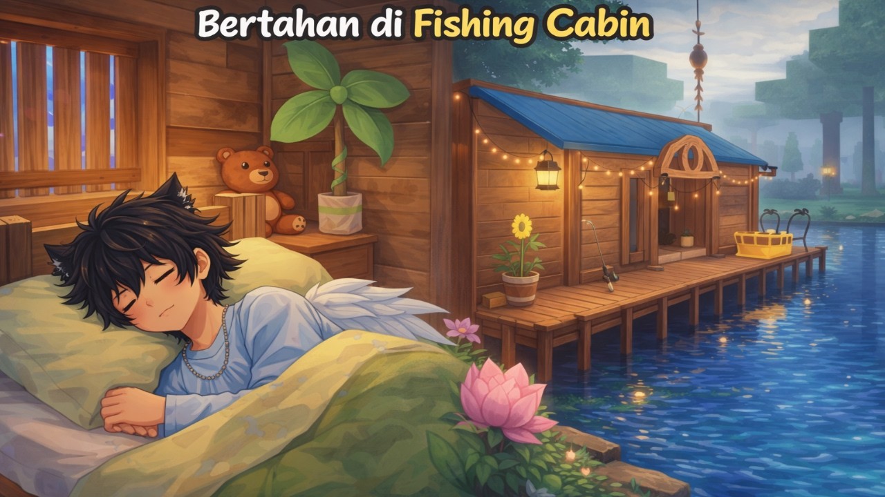 100 Hari Bertahan di Fishing Cabin 99 Nights in the Forest Roblox