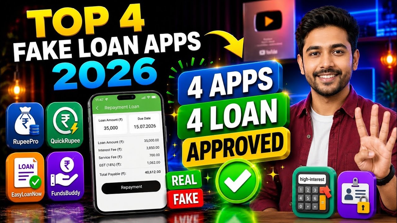 Top 4 Fake Loan Apps List 2026 🚨 | 7 Days Loan App Reality ✅ | Real vs Fake Full Truth