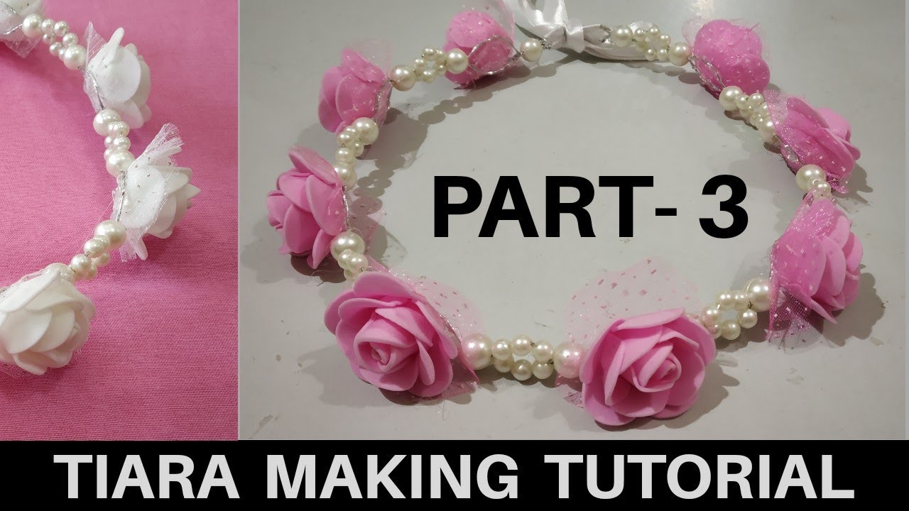 How to Make a CROWN TIARA at home/ DIY Floral Tiara/ Easy step Flower crown tiara