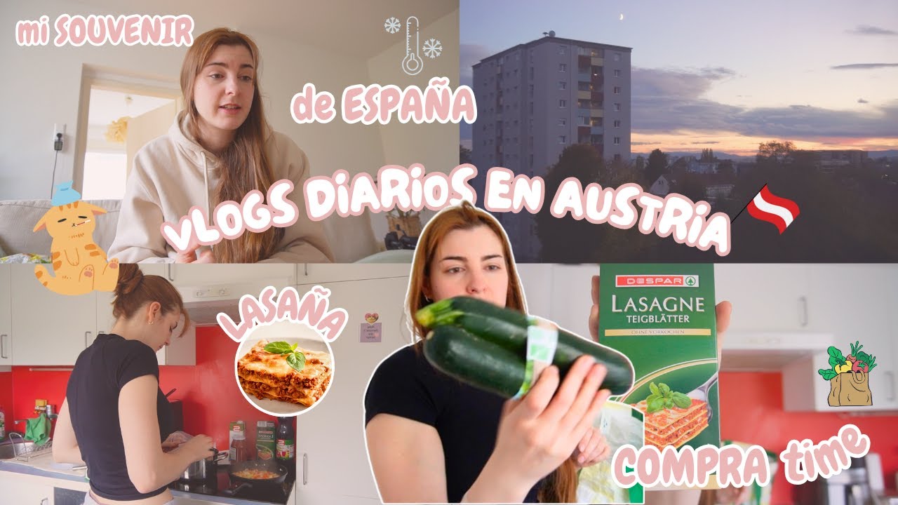 MI VIDA EN AUSTRIA 🇦🇹 Un día en casa 🌤️ + COMPRA semanal 🛒 y LASAÑA casera 🍝 | VLOG diario