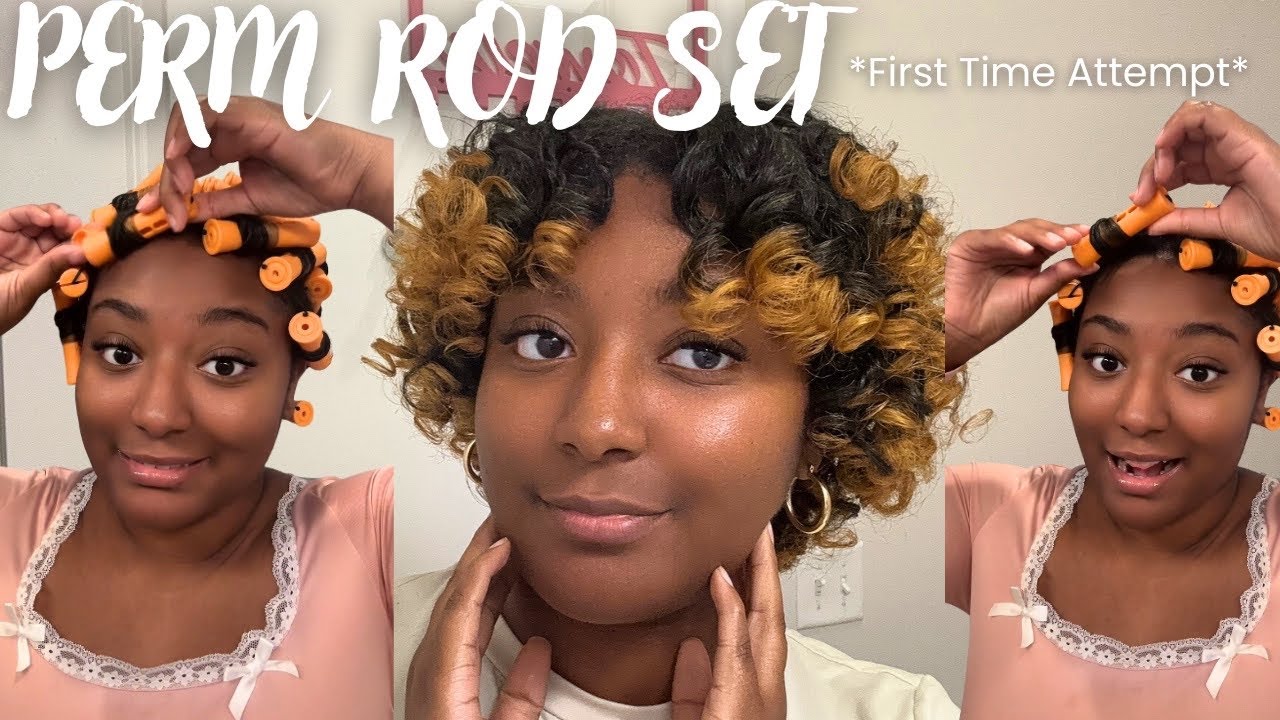 Learning HOW TO style our NATURAL HAIR Ep3 | Hair Day Vlog | PERM ROD SET | Natural Hair Journey 