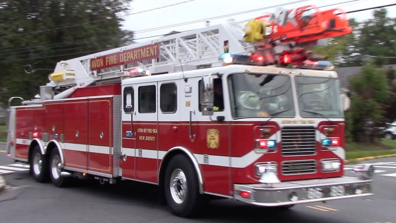 Avon By The Sea Fire Department Ladder 86-90 Responding 9-24-20