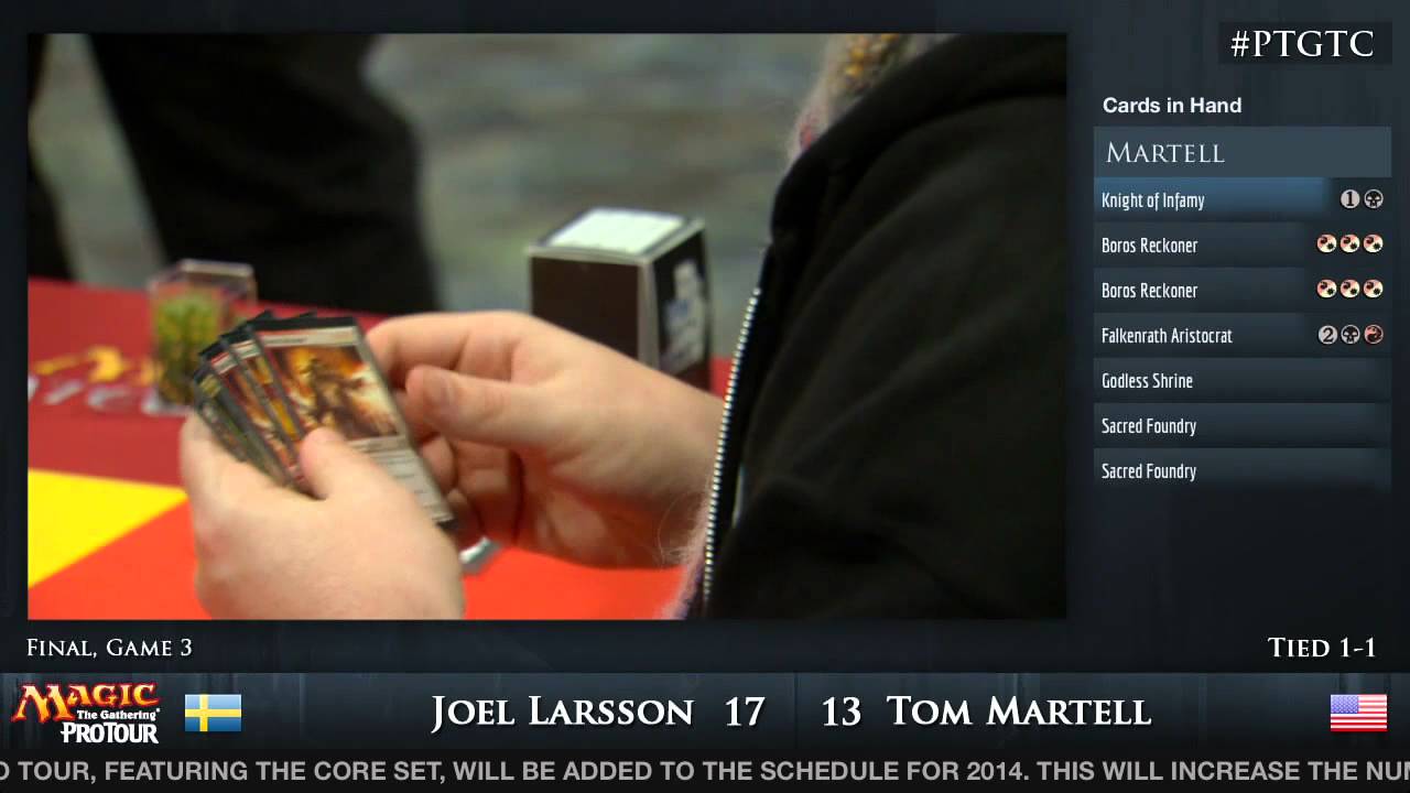 Pro Tour Gatecrash Finals: Tom Martell vs. Joel Larsson