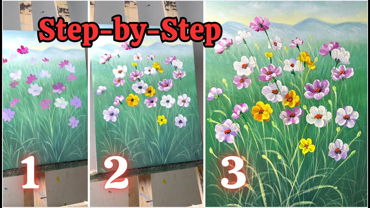 Easy and Simple / Flower Painting / Step-by-Step