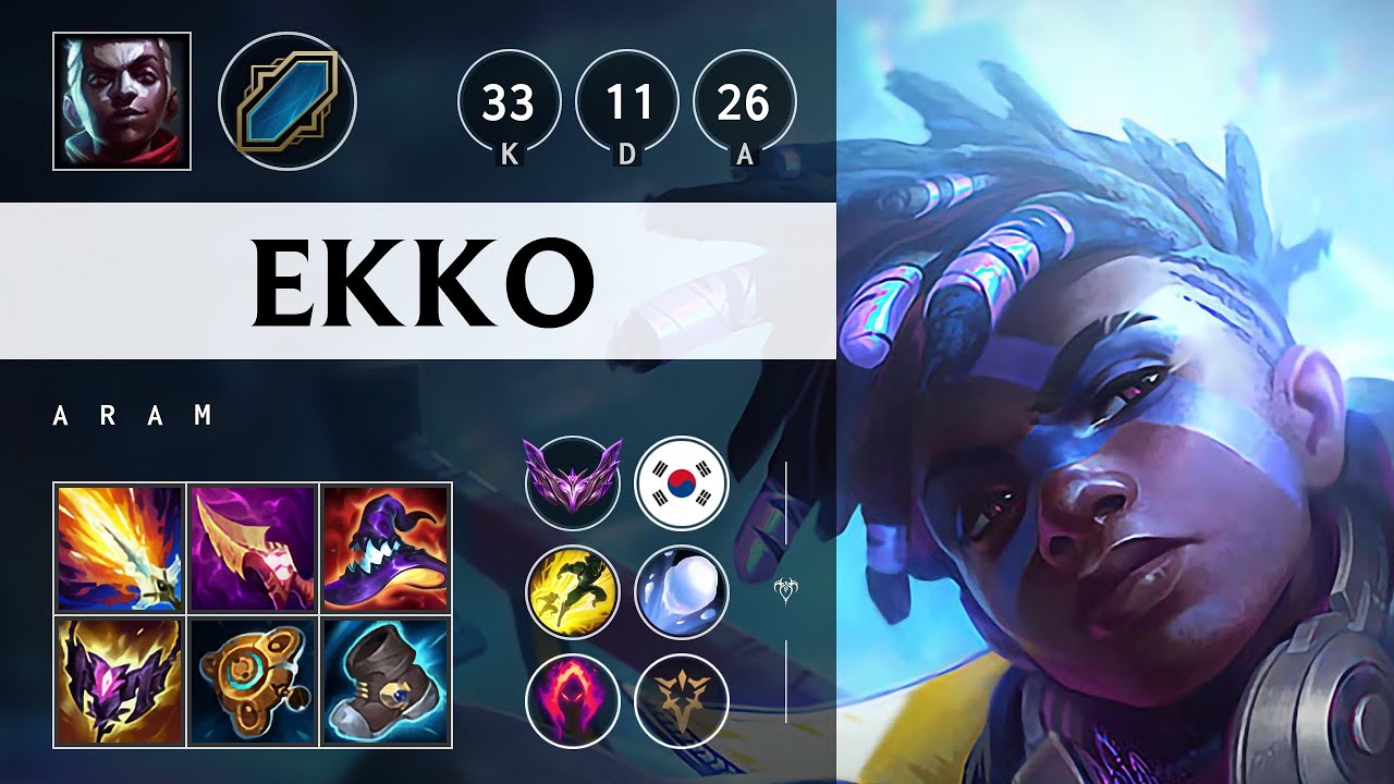 Ekko ARAM: Triple Kill, Dominating - KR Master Patch 14.20
