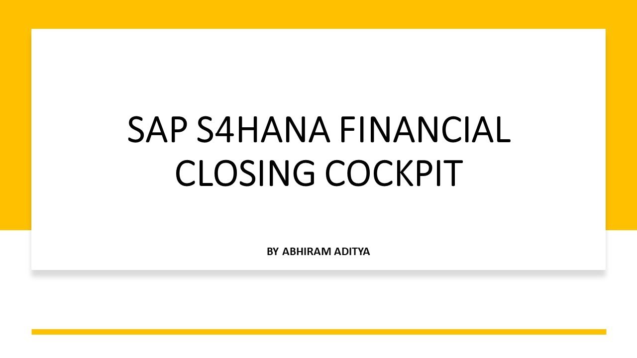 SAP S4HANA Financial Closing Cockpit | AC SAP Consulting