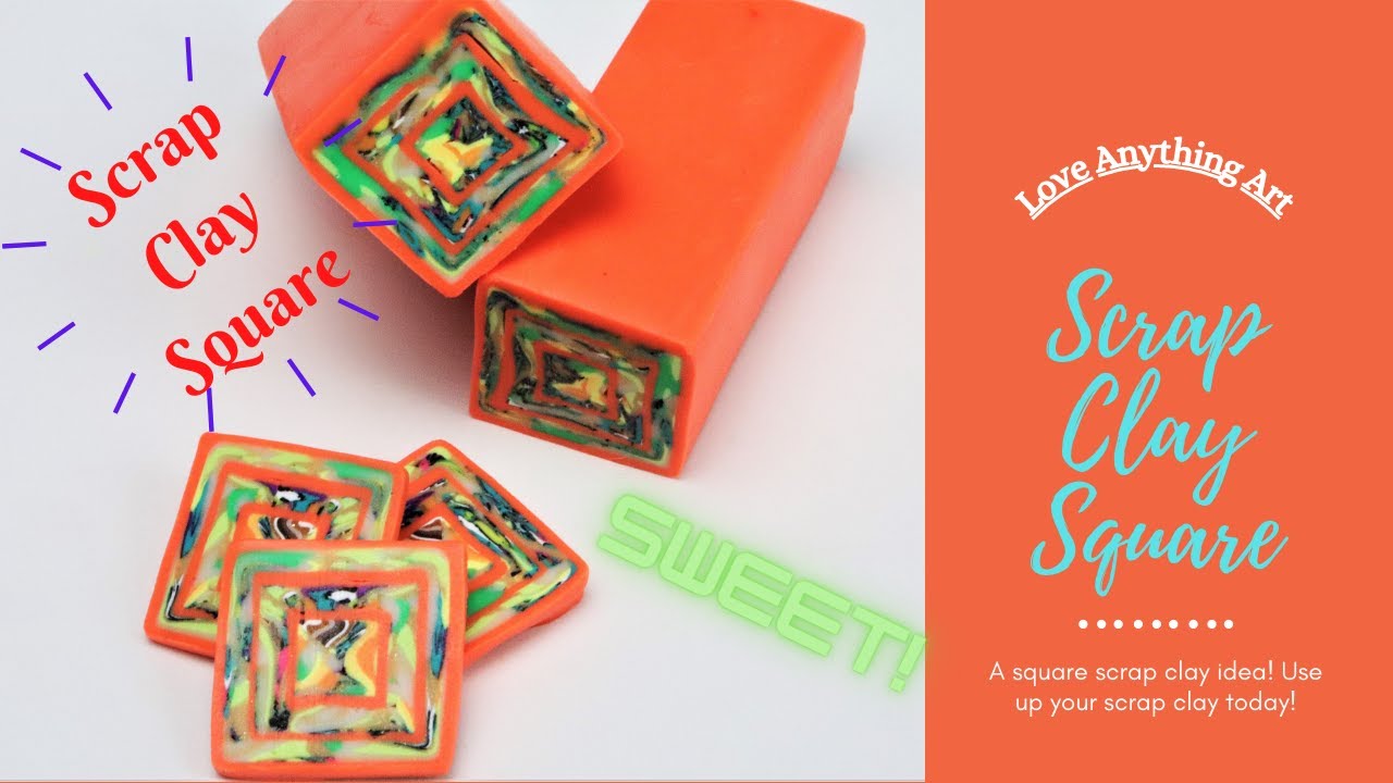 💞💞Scrap Clay Polymer Clay Earrings Square Earrings💞💞