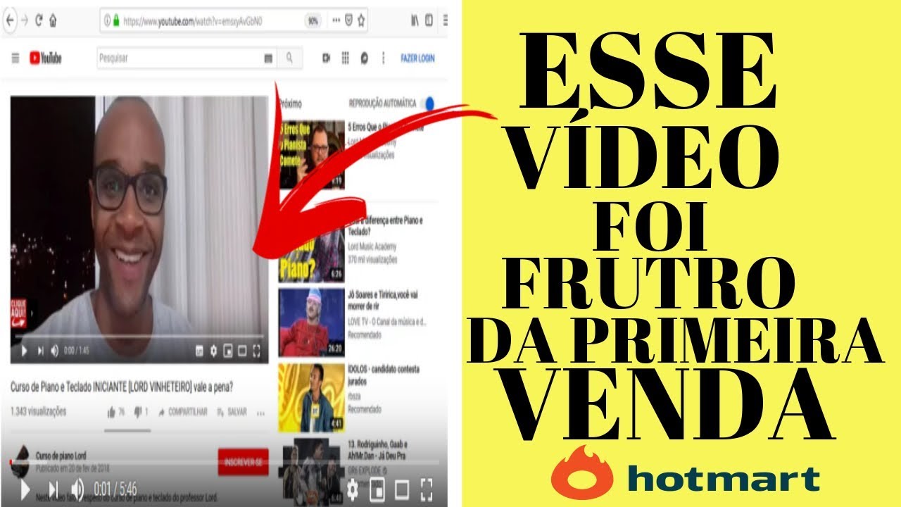Marketing Digital fazer v&iacute;deo review Hotmart - Esse v&iacute;deo foi da minha primeira venda na HOTMART
