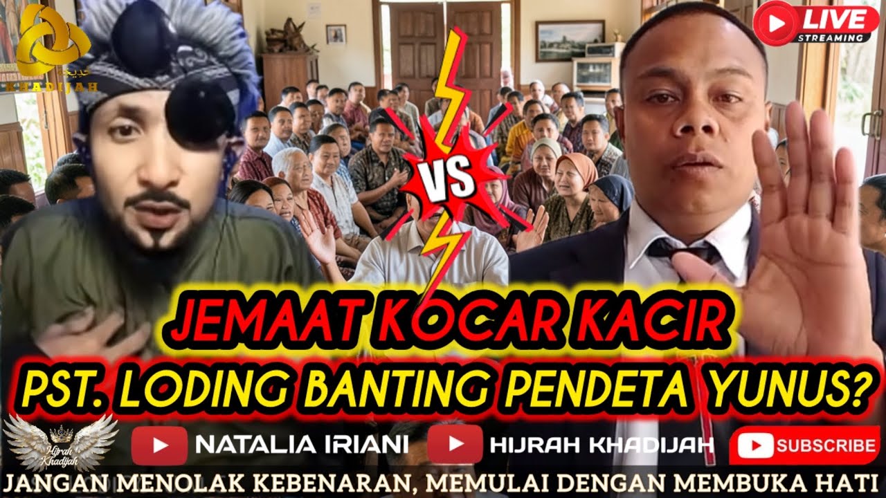 🔴NGERII‼️ PST. LODING BANTING PENDETA YUNUS BIKIN JEMAAT KOCAR KACIR? | HIJRAH KHADIJAH 