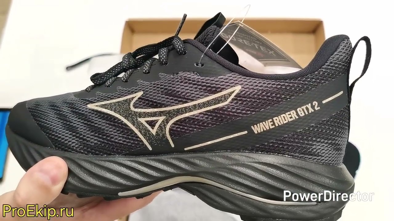 MIZUNO Wave Rider GTX 2 (W). J1GD247921. Распаковка, обзор, отзывы.
