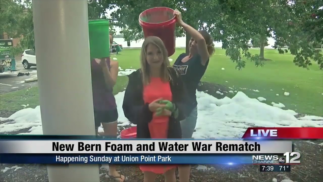 News Reporter Kate Hussey gets Gunged Slimed and Pied on TV