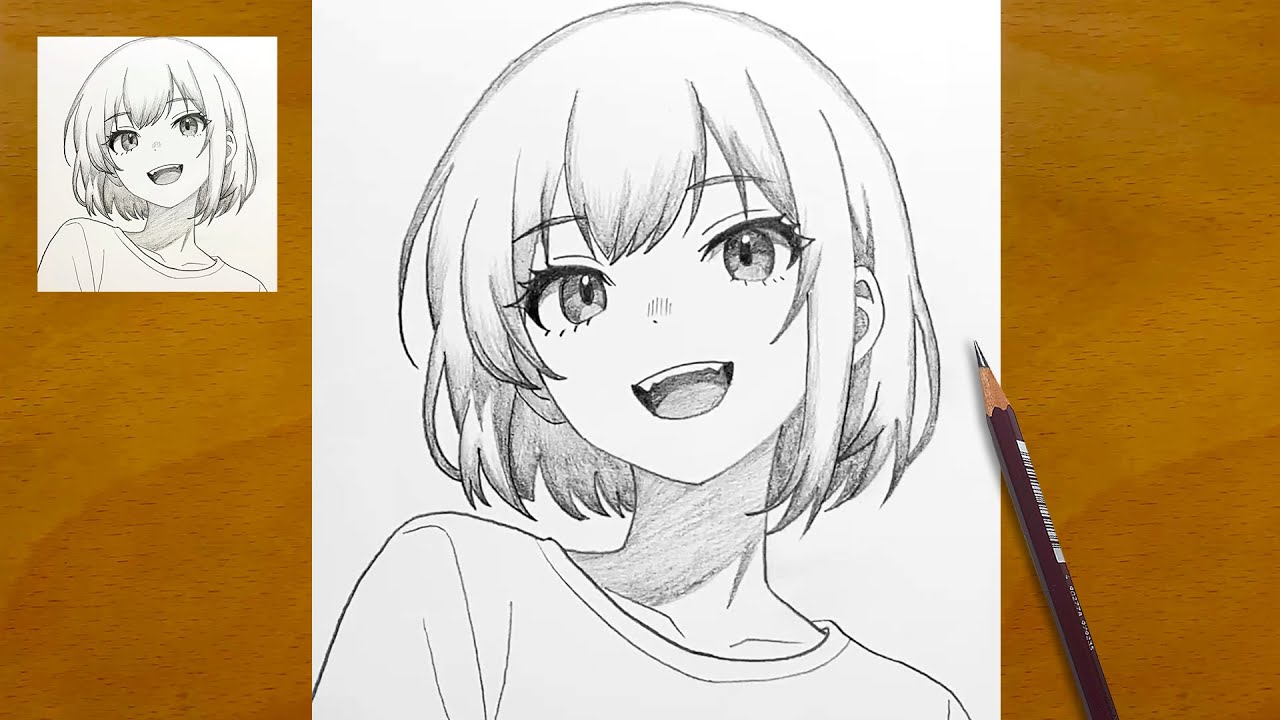 How to Draw Cute Anime Girl || Easy Anime Sketch Tutorial || Step by Step Anime Art
