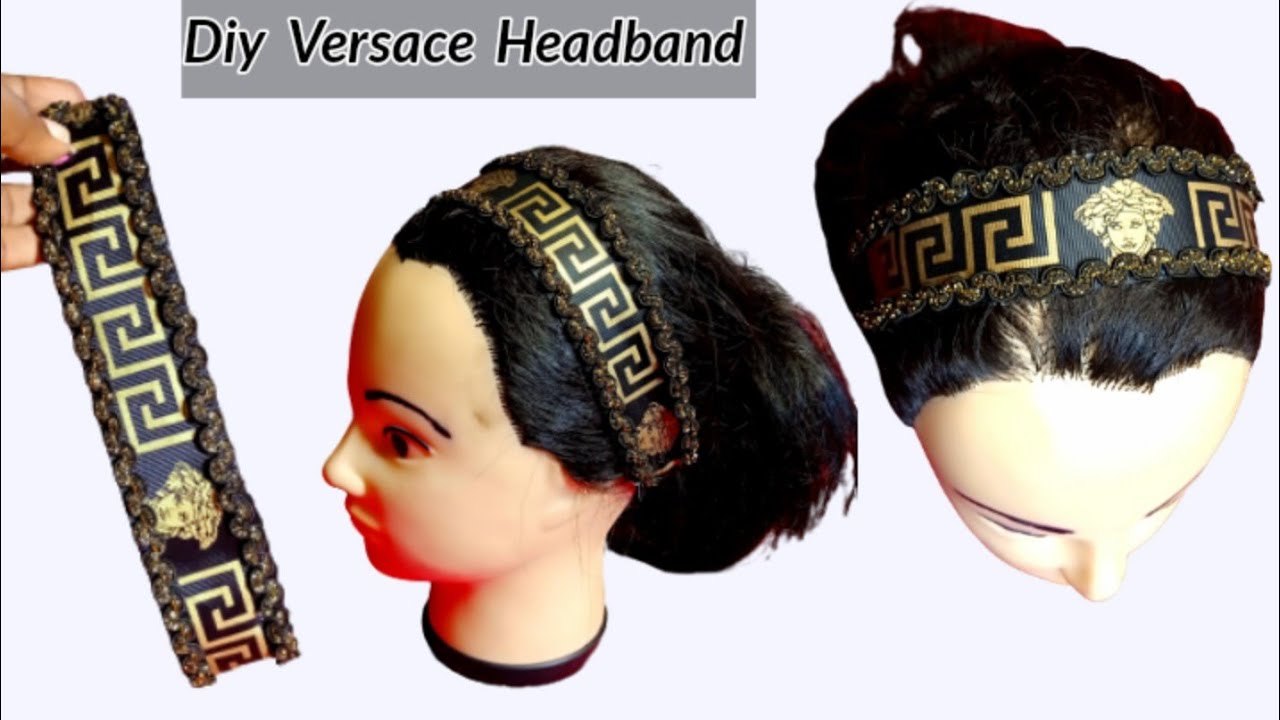 Diy FANCY HEADBAND FOR GIRLS //VERSACE DESIGN //cute Headbands tutorials