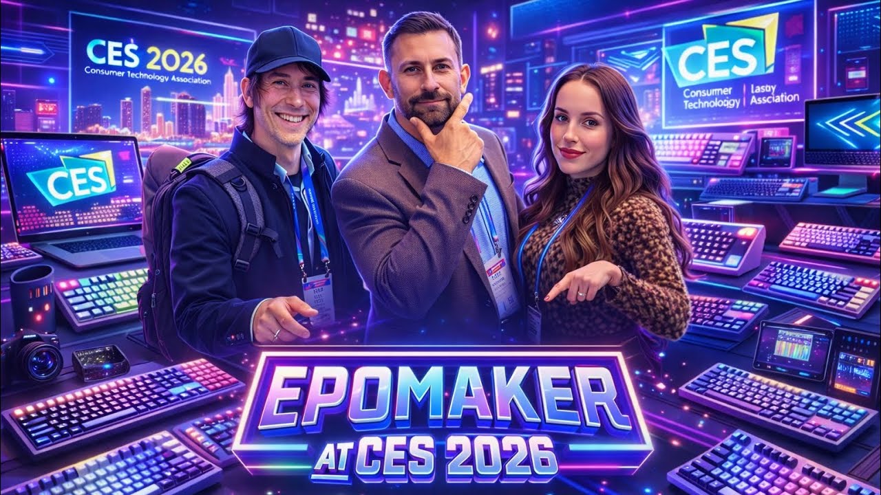 Epomaker at CES - Hottest New Keyboards - Mechanical Keys, New Tech with Old School and Modern Style