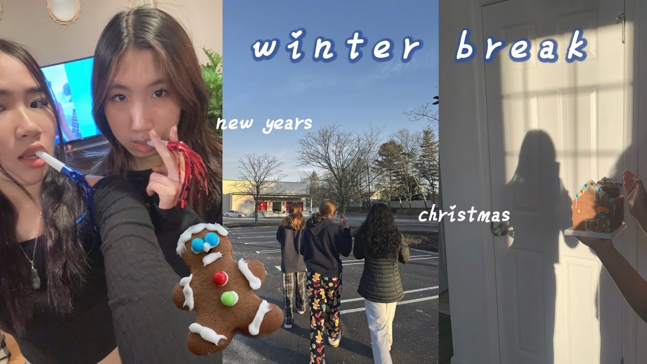 Winter break!! gingerbread houses, what i got for christmas haul, and new years