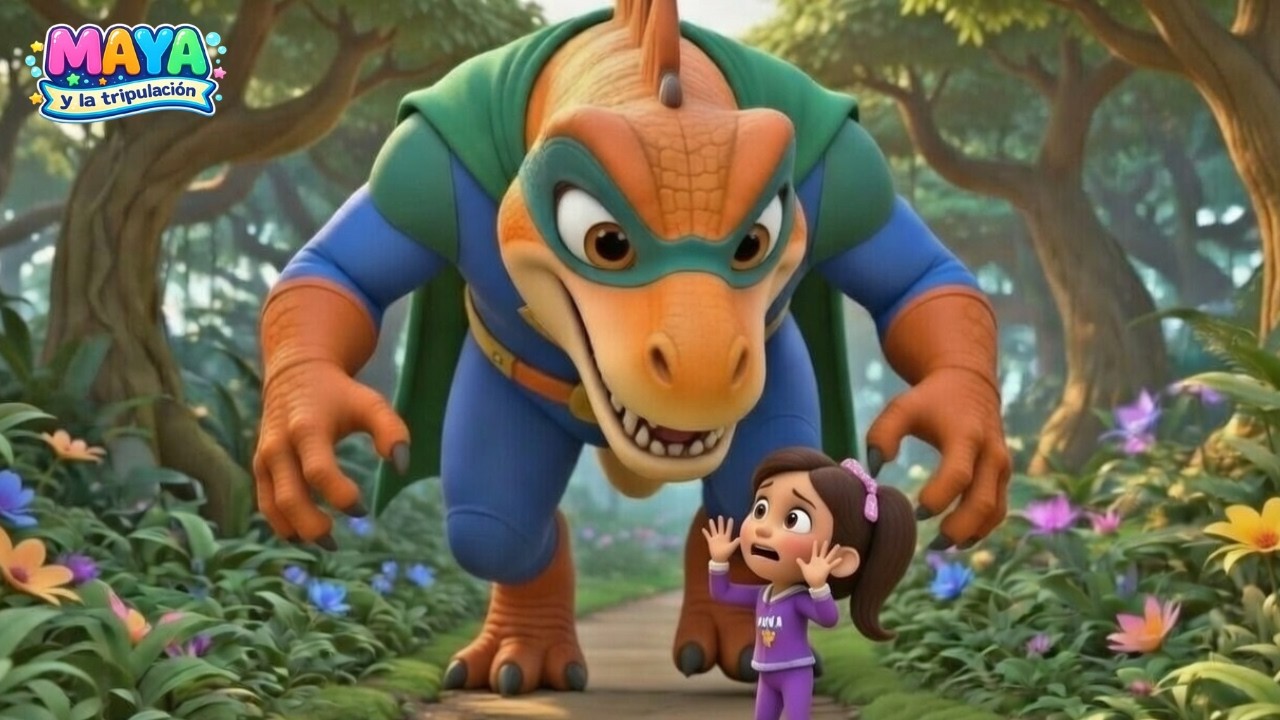 Dinosaurios persiguen a Maya 🦖| Canciones dinosaurios | Canciones infantiles