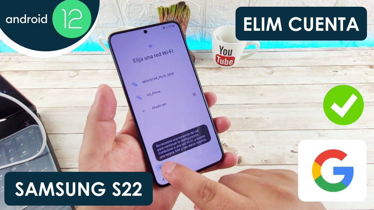 Eliminar Cuenta de Google Samsung Galaxy S22 | Android 12