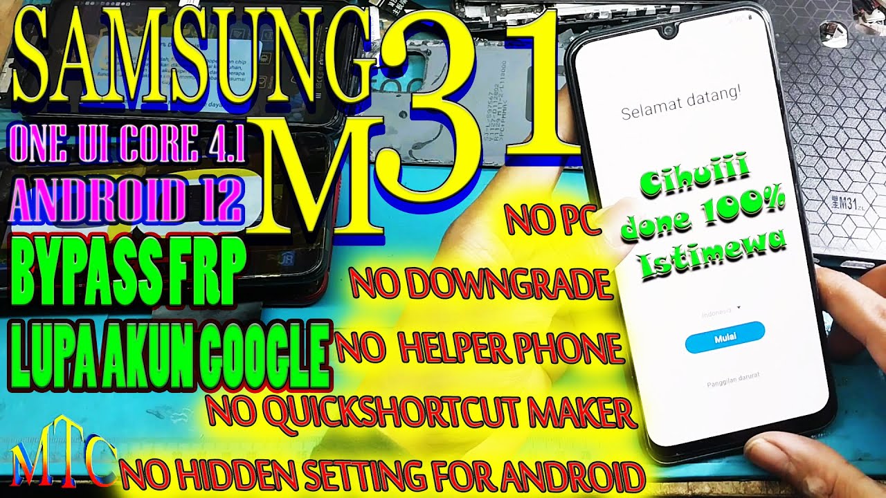 BYPASS FRP / LUPA AKUN GOOGLE SAMSUNG M31 ONE UI CORE 4.1  ANDROID 12 TANPA PC
