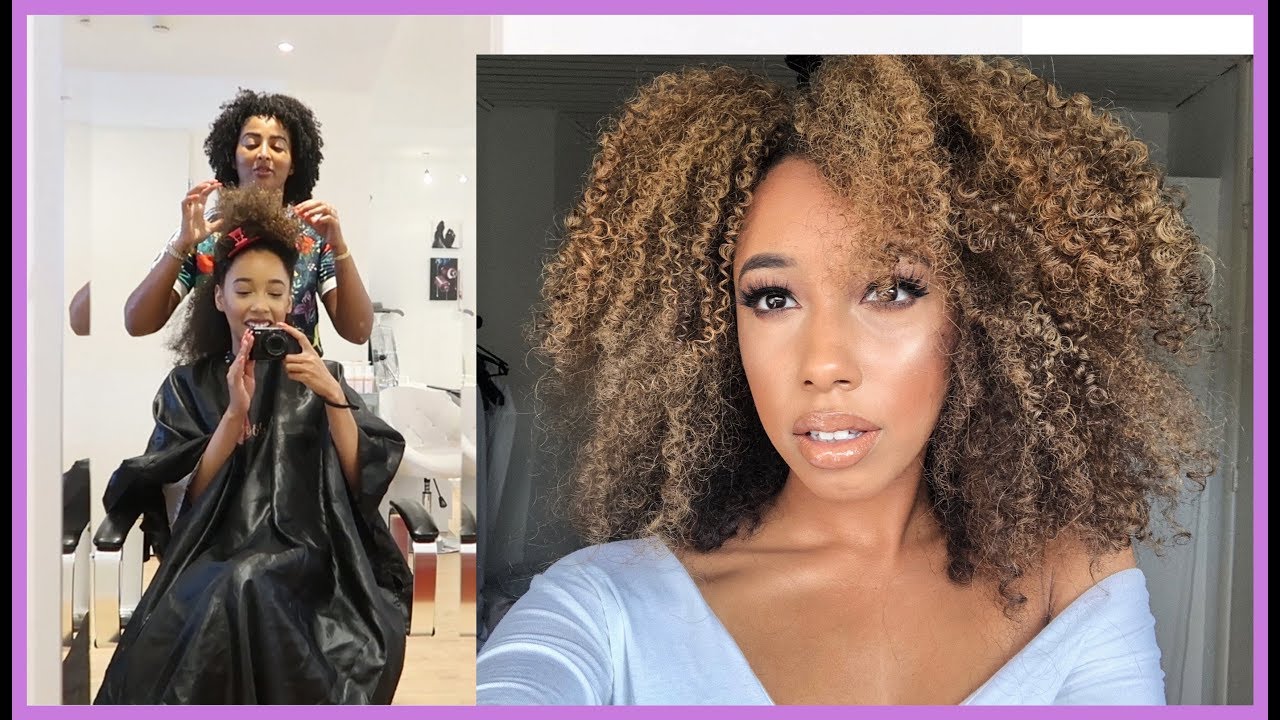 Pintura highlights curly hair - bij kapper Morango Curls💗